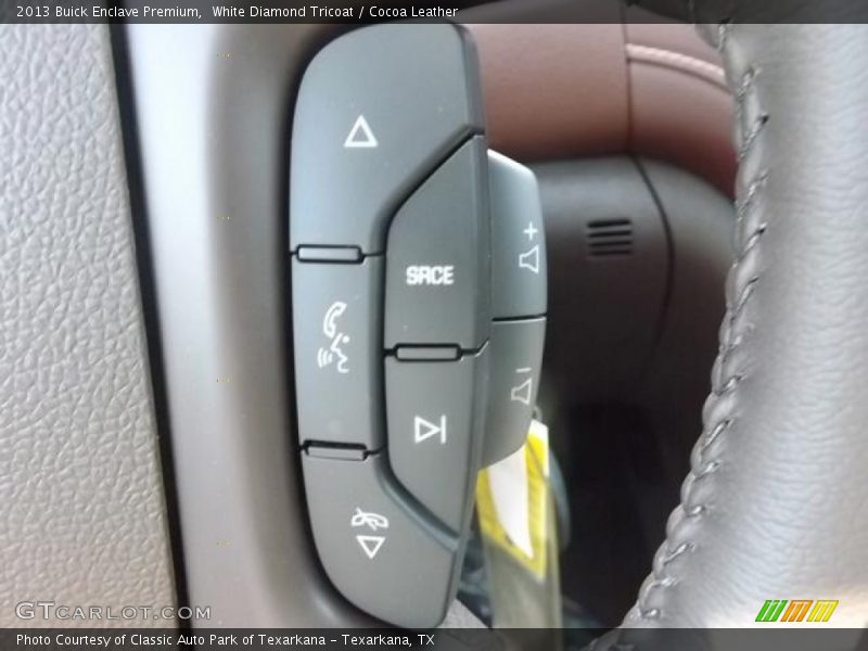 White Diamond Tricoat / Cocoa Leather 2013 Buick Enclave Premium