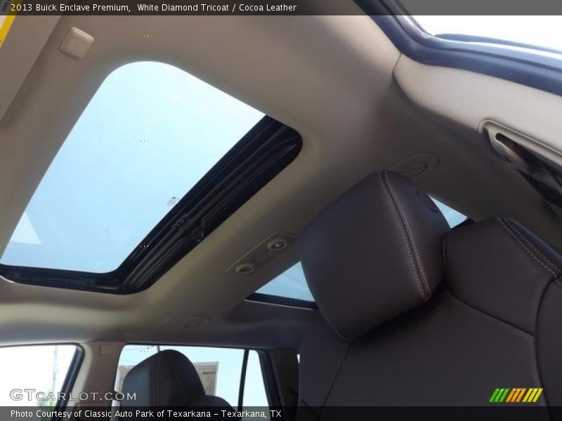 White Diamond Tricoat / Cocoa Leather 2013 Buick Enclave Premium