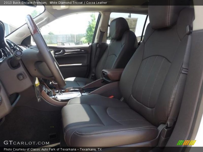 White Diamond Tricoat / Cocoa Leather 2013 Buick Enclave Premium