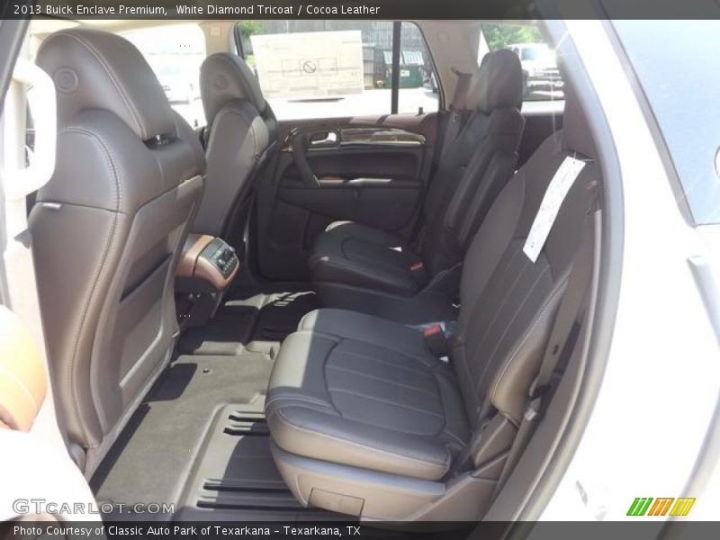 White Diamond Tricoat / Cocoa Leather 2013 Buick Enclave Premium