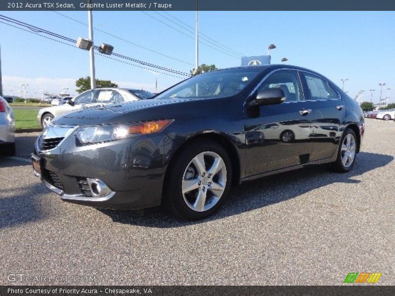 Graphite Luster Metallic / Taupe 2012 Acura TSX Sedan