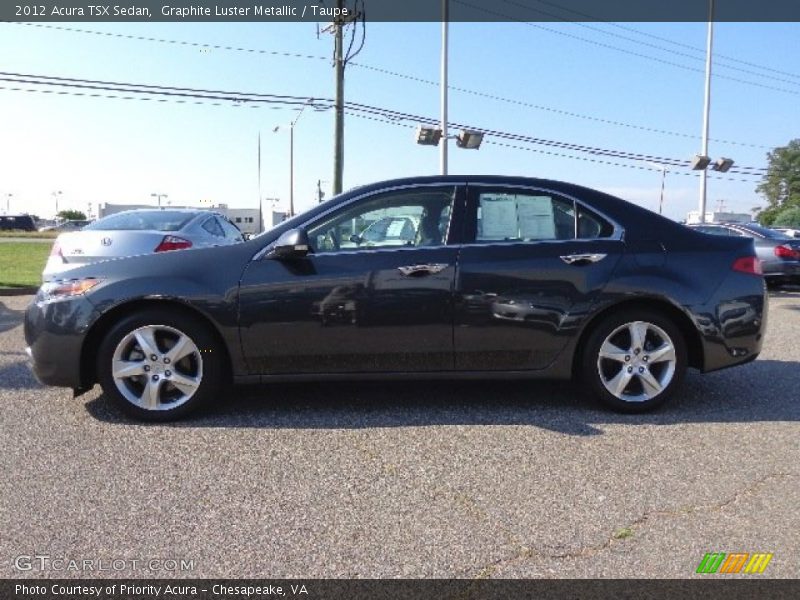 Graphite Luster Metallic / Taupe 2012 Acura TSX Sedan