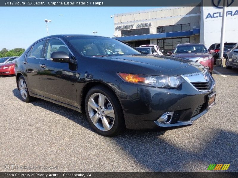 Graphite Luster Metallic / Taupe 2012 Acura TSX Sedan