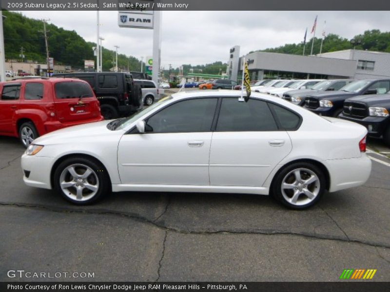 Satin White Pearl / Warm Ivory 2009 Subaru Legacy 2.5i Sedan