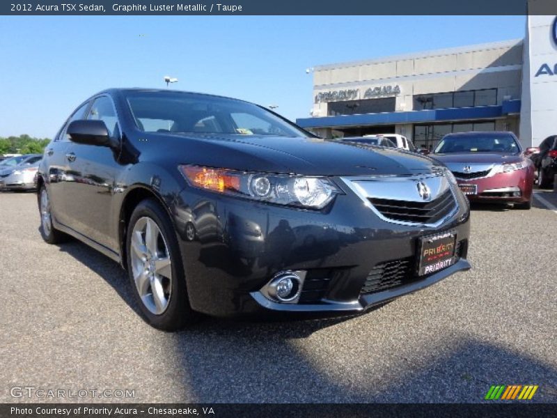 Graphite Luster Metallic / Taupe 2012 Acura TSX Sedan