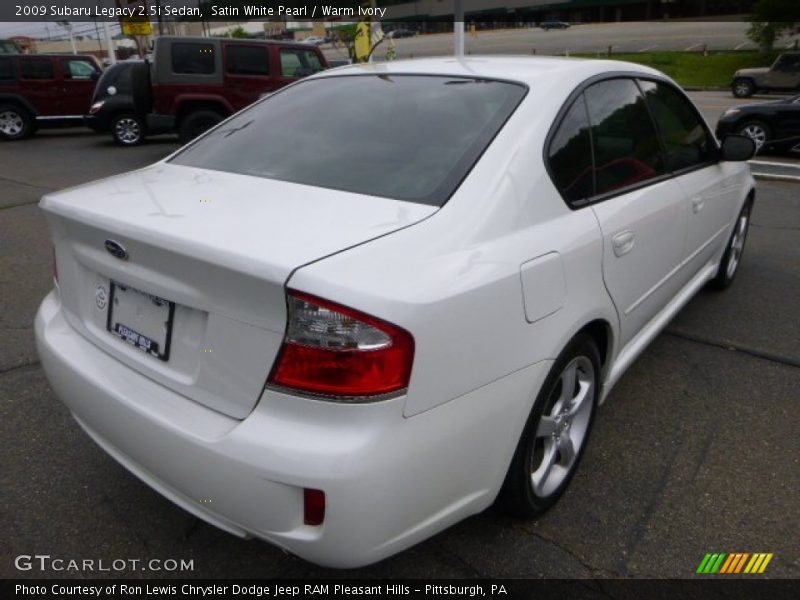 Satin White Pearl / Warm Ivory 2009 Subaru Legacy 2.5i Sedan