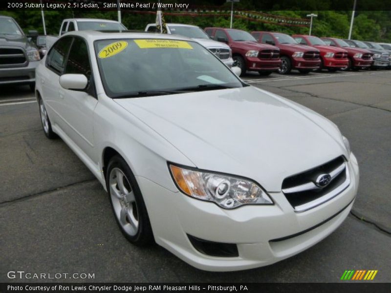 Satin White Pearl / Warm Ivory 2009 Subaru Legacy 2.5i Sedan