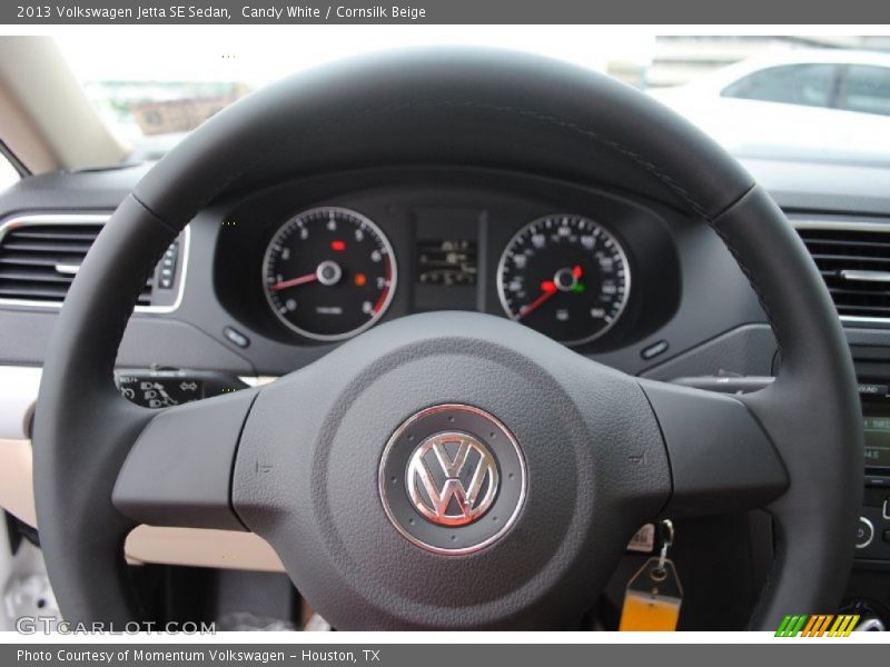 Candy White / Cornsilk Beige 2013 Volkswagen Jetta SE Sedan