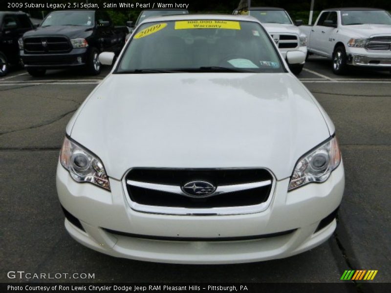 Satin White Pearl / Warm Ivory 2009 Subaru Legacy 2.5i Sedan