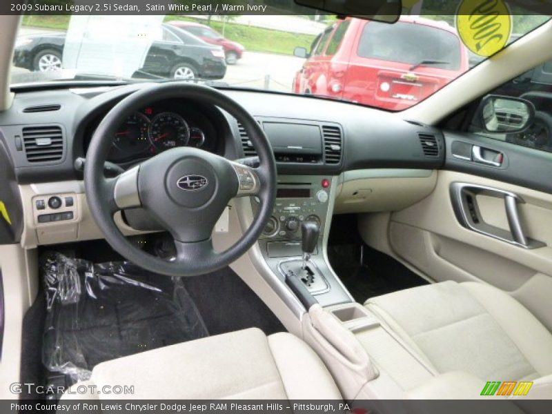 Satin White Pearl / Warm Ivory 2009 Subaru Legacy 2.5i Sedan