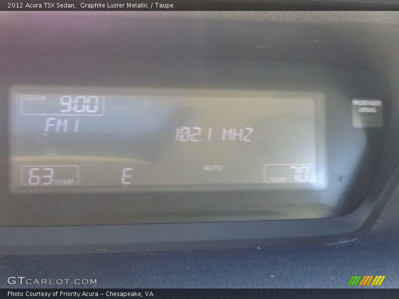 Graphite Luster Metallic / Taupe 2012 Acura TSX Sedan