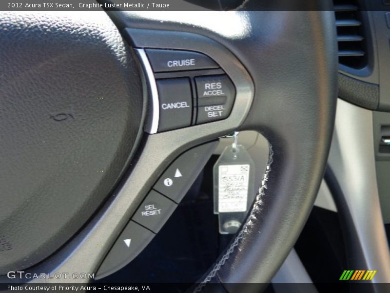 Graphite Luster Metallic / Taupe 2012 Acura TSX Sedan