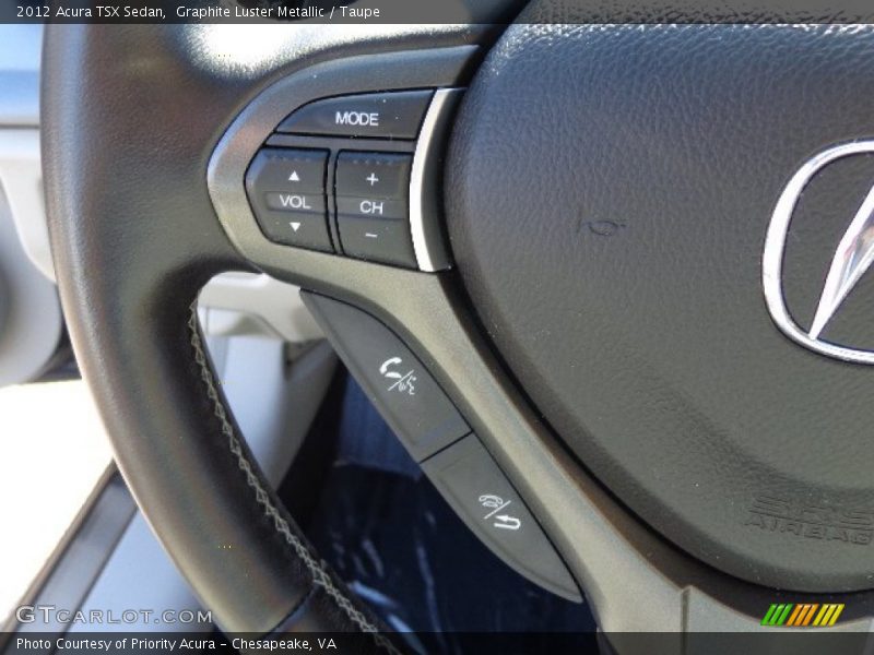 Graphite Luster Metallic / Taupe 2012 Acura TSX Sedan