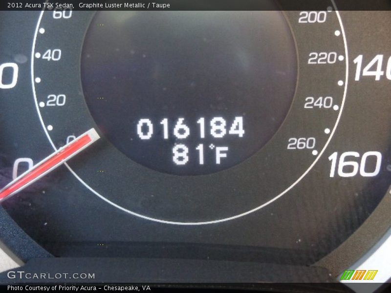 Graphite Luster Metallic / Taupe 2012 Acura TSX Sedan