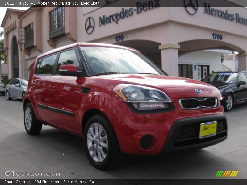 Molten Red / Black Soul Logo Cloth 2012 Kia Soul +