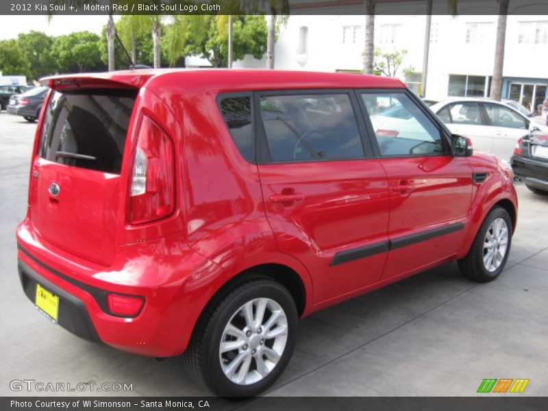 Molten Red / Black Soul Logo Cloth 2012 Kia Soul +