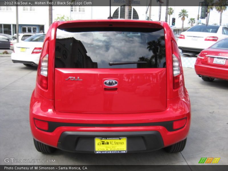 Molten Red / Black Soul Logo Cloth 2012 Kia Soul +