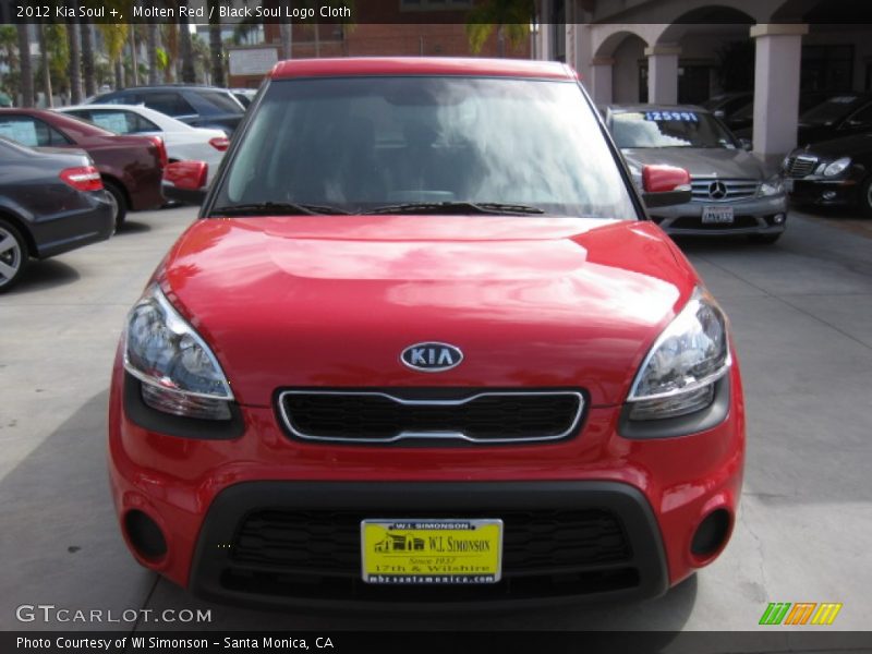 Molten Red / Black Soul Logo Cloth 2012 Kia Soul +
