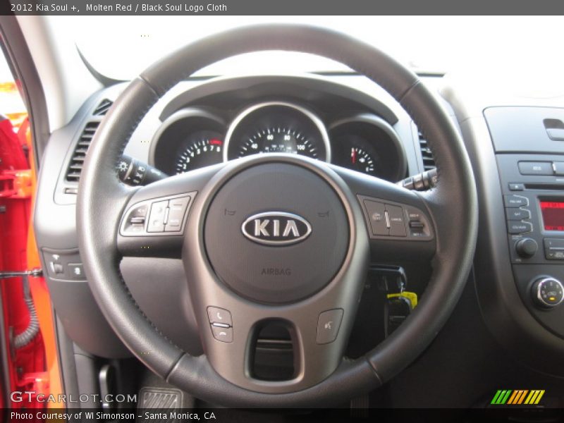 Molten Red / Black Soul Logo Cloth 2012 Kia Soul +