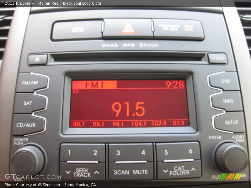 Molten Red / Black Soul Logo Cloth 2012 Kia Soul +