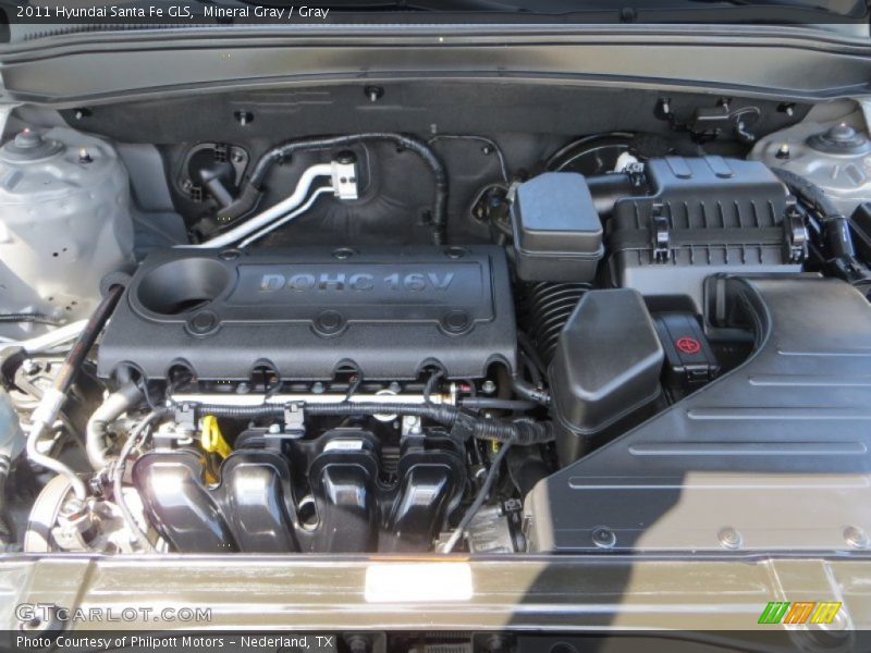 Mineral Gray / Gray 2011 Hyundai Santa Fe GLS