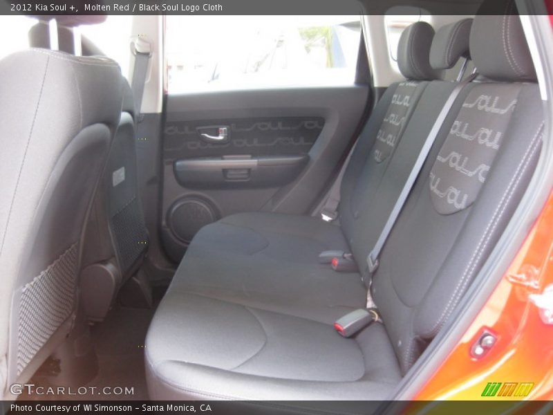 Molten Red / Black Soul Logo Cloth 2012 Kia Soul +