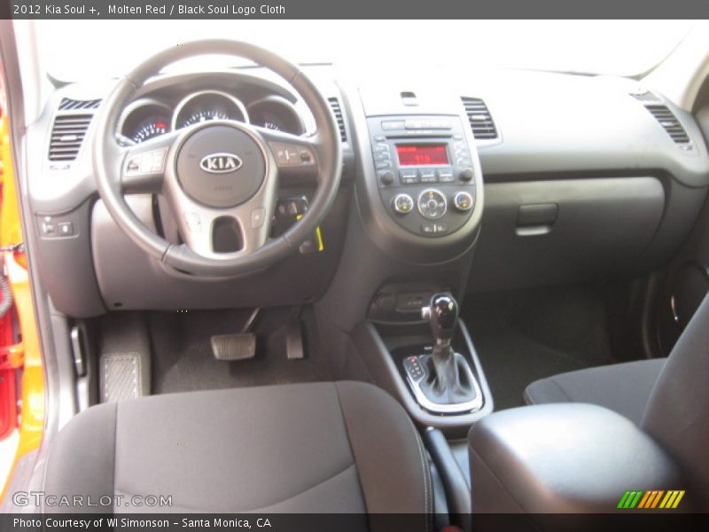 Molten Red / Black Soul Logo Cloth 2012 Kia Soul +
