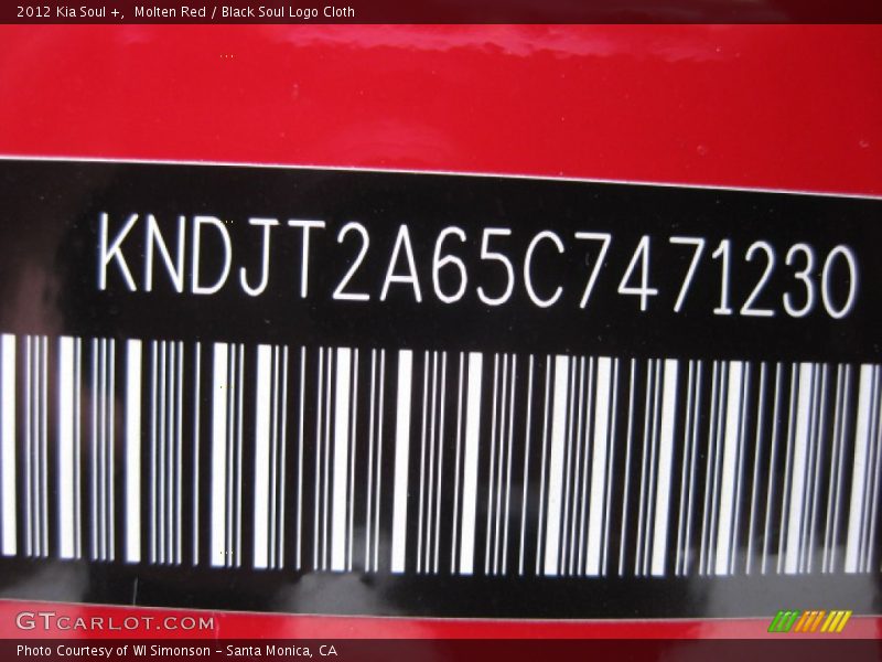 Molten Red / Black Soul Logo Cloth 2012 Kia Soul +
