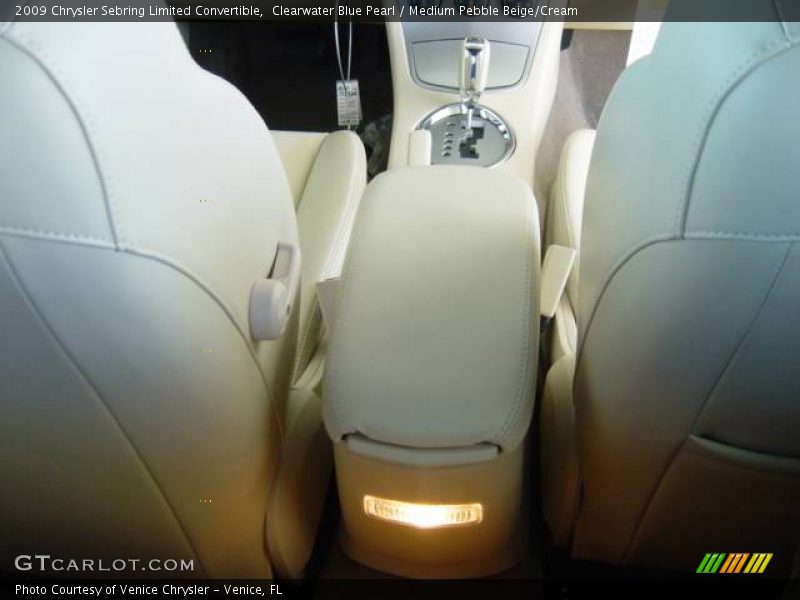 Clearwater Blue Pearl / Medium Pebble Beige/Cream 2009 Chrysler Sebring Limited Convertible