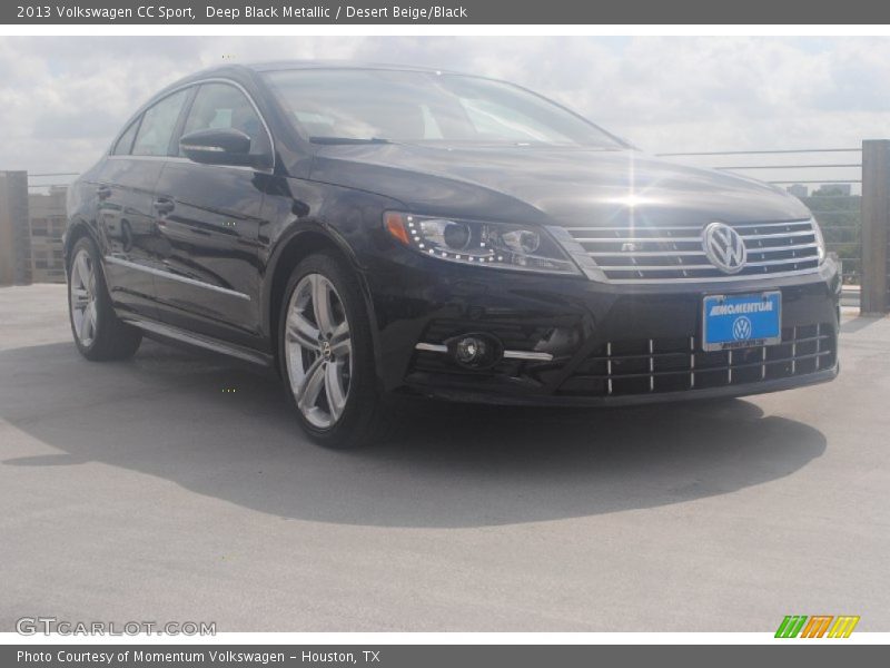 Deep Black Metallic / Desert Beige/Black 2013 Volkswagen CC Sport