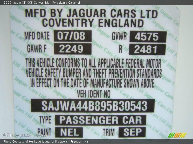 Porcelain / Caramel 2009 Jaguar XK XK8 Convertible