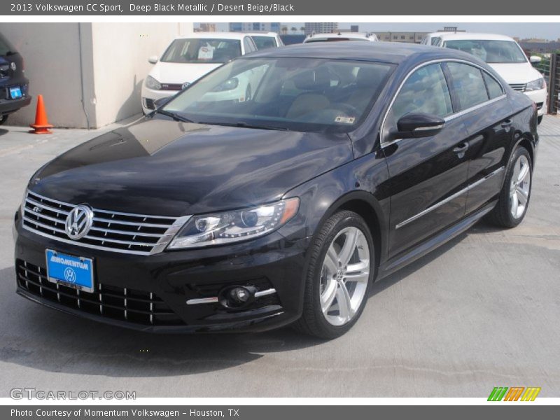 Deep Black Metallic / Desert Beige/Black 2013 Volkswagen CC Sport