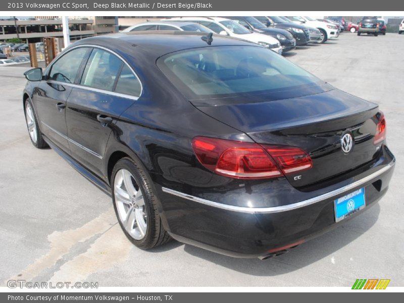 Deep Black Metallic / Desert Beige/Black 2013 Volkswagen CC Sport