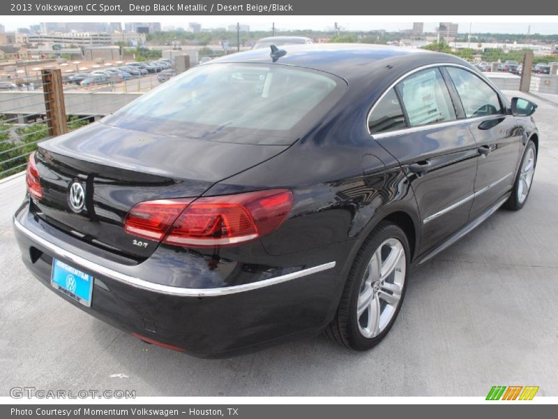 Deep Black Metallic / Desert Beige/Black 2013 Volkswagen CC Sport