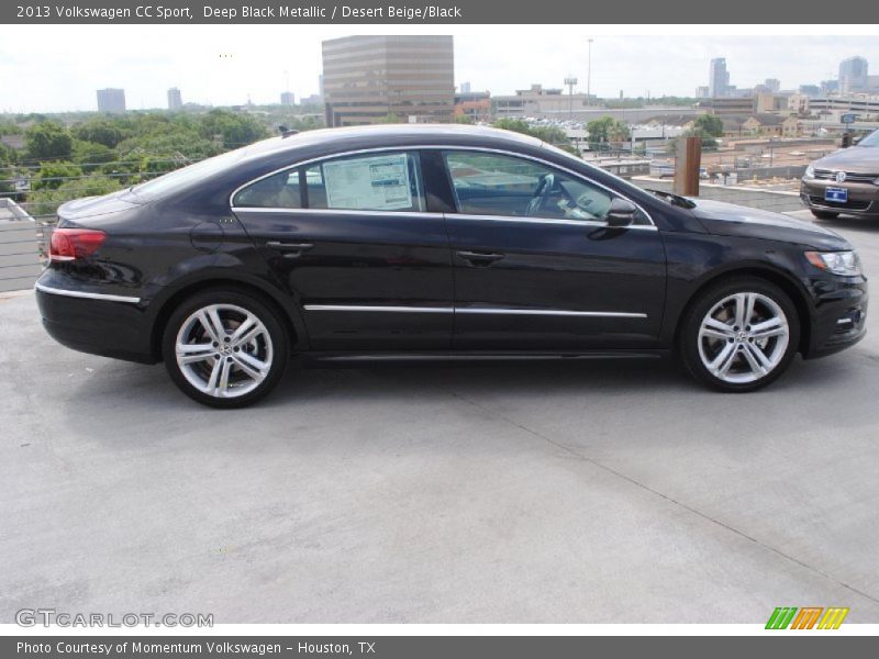 Deep Black Metallic / Desert Beige/Black 2013 Volkswagen CC Sport