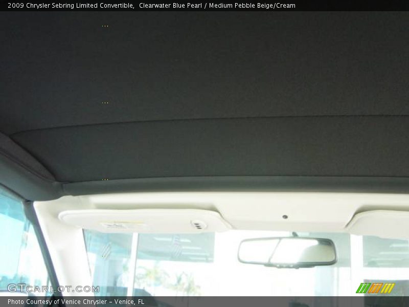 Clearwater Blue Pearl / Medium Pebble Beige/Cream 2009 Chrysler Sebring Limited Convertible