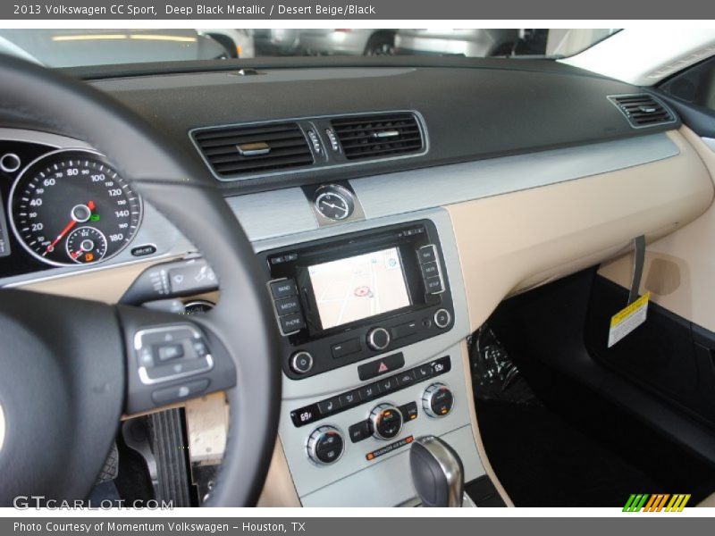 Deep Black Metallic / Desert Beige/Black 2013 Volkswagen CC Sport