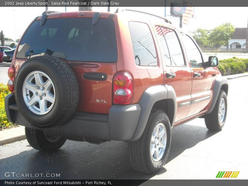 Salsa Red Pearlcoat / Dark Slate Gray 2002 Jeep Liberty Sport