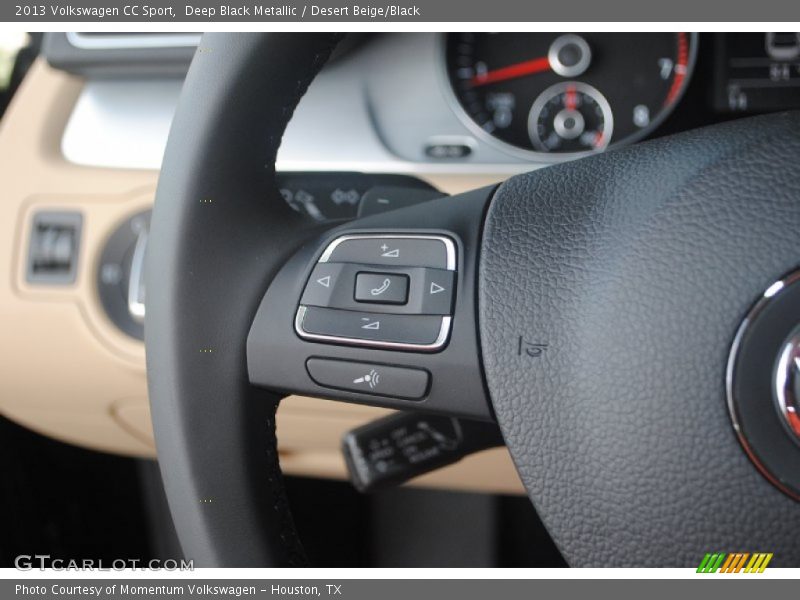 Deep Black Metallic / Desert Beige/Black 2013 Volkswagen CC Sport