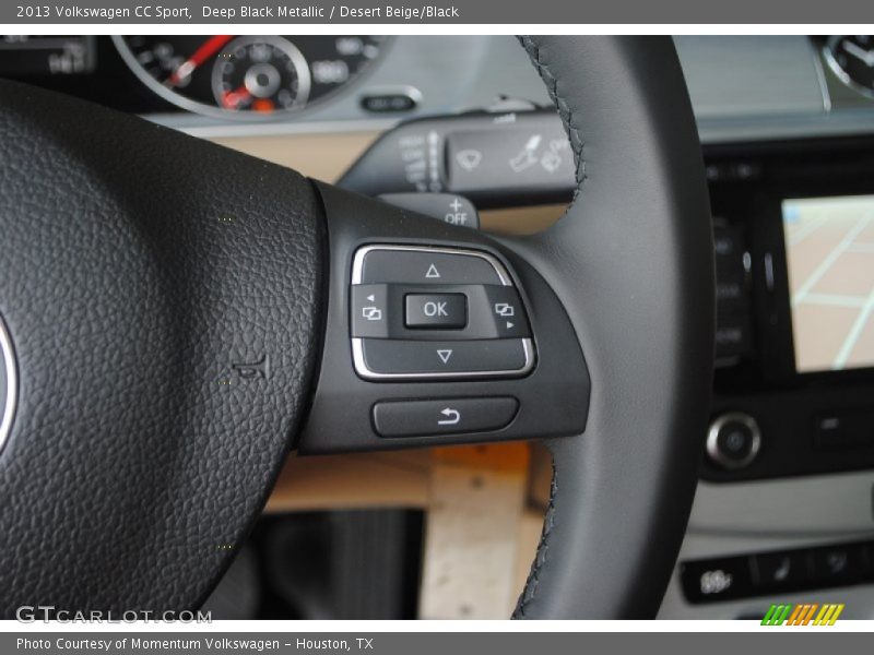 Deep Black Metallic / Desert Beige/Black 2013 Volkswagen CC Sport