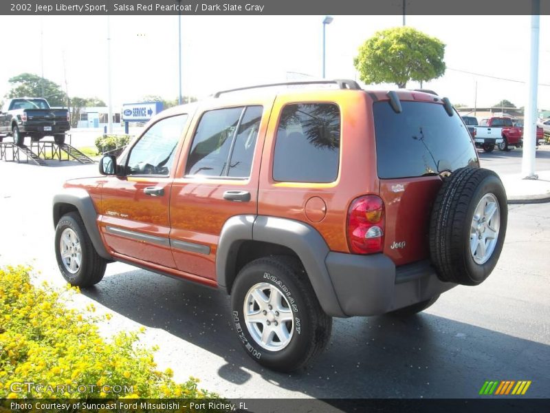 Salsa Red Pearlcoat / Dark Slate Gray 2002 Jeep Liberty Sport