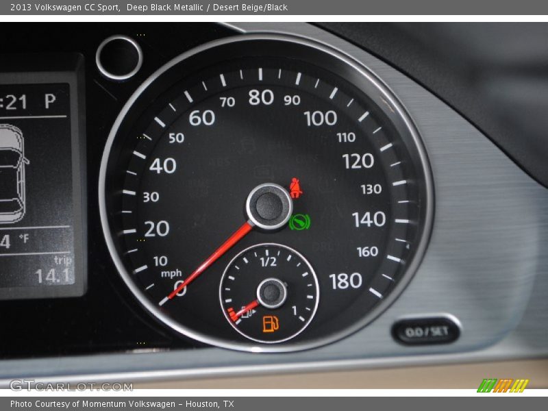 Deep Black Metallic / Desert Beige/Black 2013 Volkswagen CC Sport