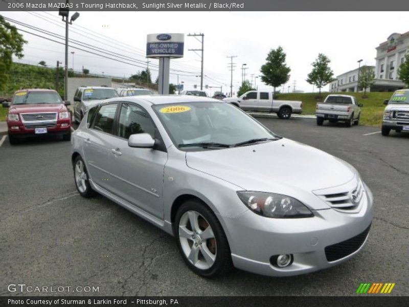 Sunlight Silver Metallic / Black/Red 2006 Mazda MAZDA3 s Touring Hatchback