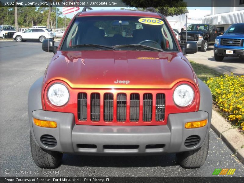 Salsa Red Pearlcoat / Dark Slate Gray 2002 Jeep Liberty Sport