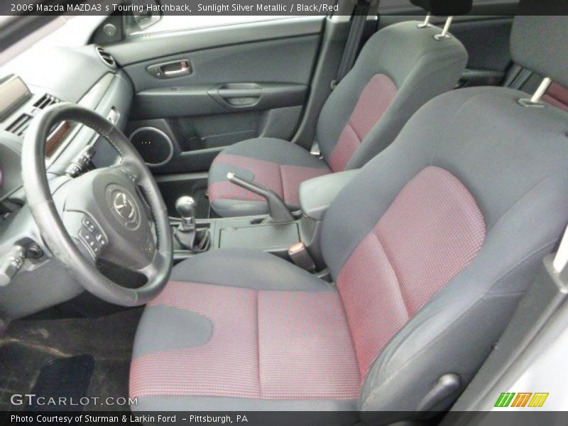Sunlight Silver Metallic / Black/Red 2006 Mazda MAZDA3 s Touring Hatchback