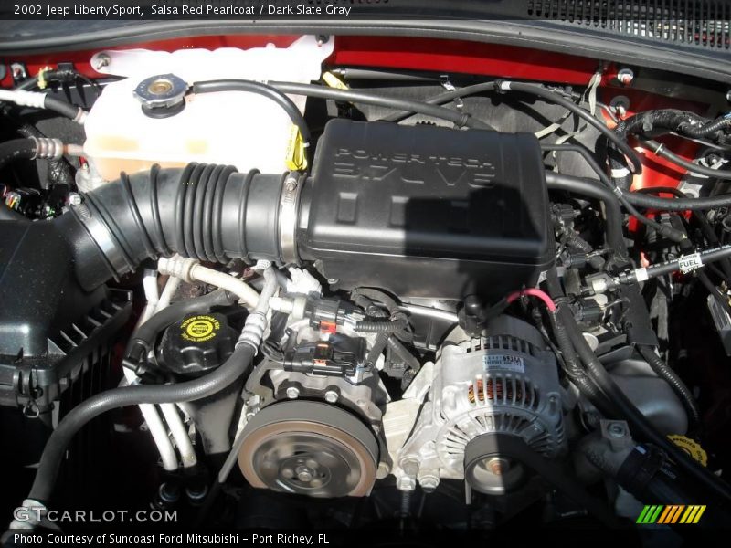 Salsa Red Pearlcoat / Dark Slate Gray 2002 Jeep Liberty Sport