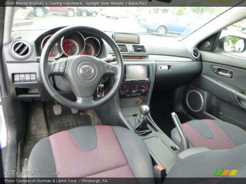 Sunlight Silver Metallic / Black/Red 2006 Mazda MAZDA3 s Touring Hatchback