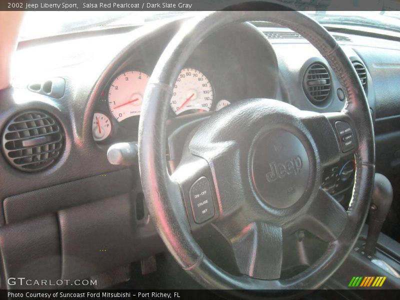 Salsa Red Pearlcoat / Dark Slate Gray 2002 Jeep Liberty Sport