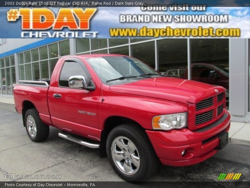 Flame Red / Dark Slate Gray 2003 Dodge Ram 1500 SLT Regular Cab 4x4