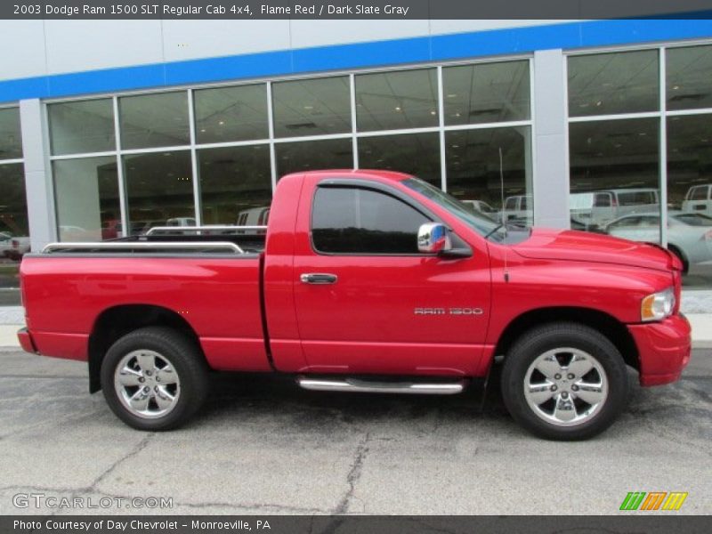 Flame Red / Dark Slate Gray 2003 Dodge Ram 1500 SLT Regular Cab 4x4